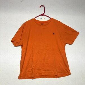 Polo Ralph Lauren Mens Orange Short Sleeve Crew Neck Cotton T-Shirt Large L
